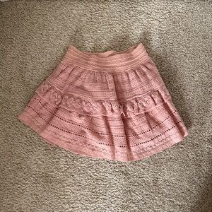 Aerie Pink Lace Mini Skirt